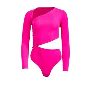 Fleur du Mal Asymmetric Wrap‎ Bodysuit XS New with Tag Barbiecore